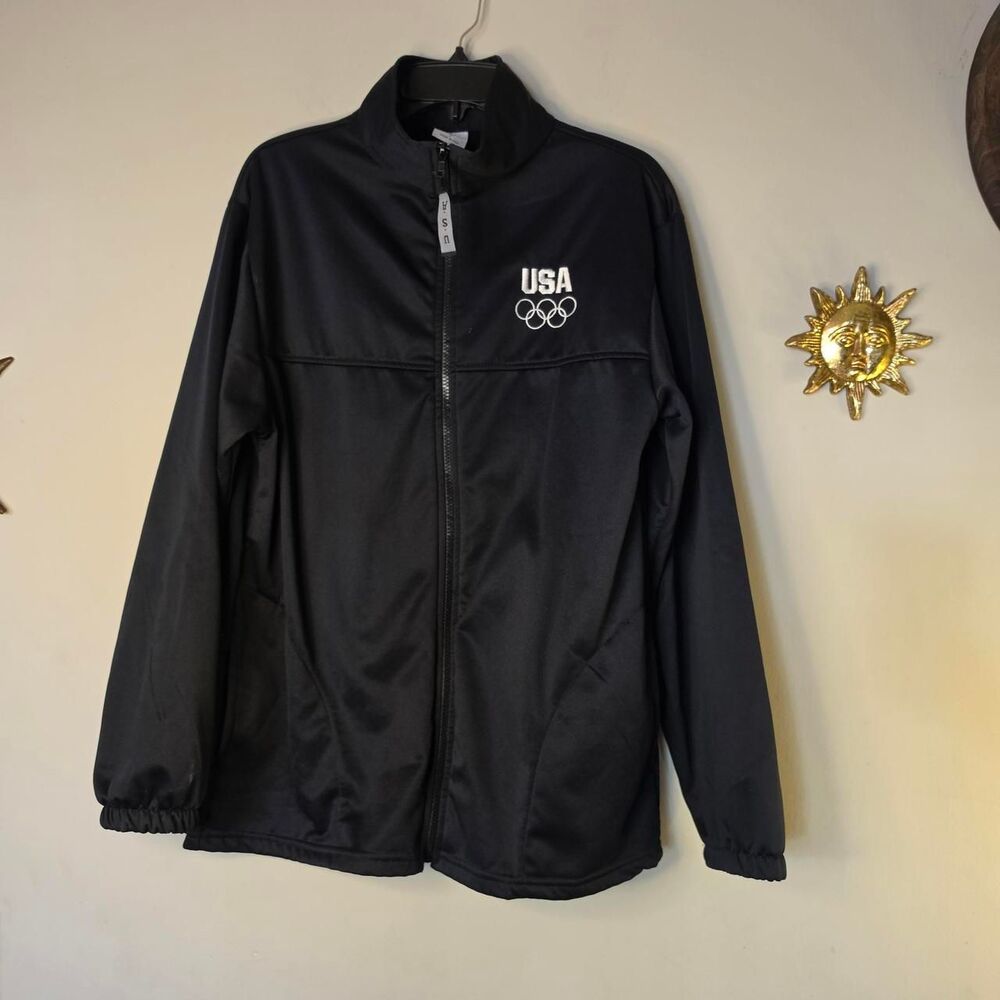 Olympics Men's Black Zipup Jacket
